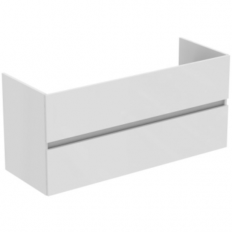 Spintelė praustuvui Ideal Standard Eurovit, matmenys: 1200x440x550mm, spalva - balta blizgi, 2 stalčiai, pakabinama 